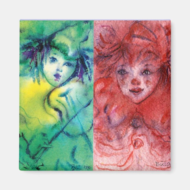 CLOWNS COLLECTION / Venetian Masquearde Ball Magnet (Front)