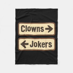 Clowns jokers fleece blanket