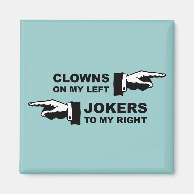 Clowns & Jokers Humour Magnet (Front)