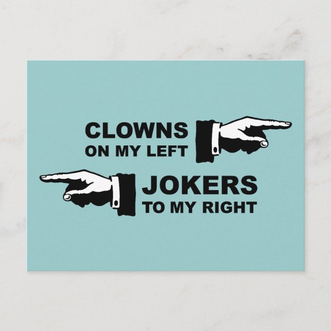 Clowns & Jokers Humour Postcard (Front)