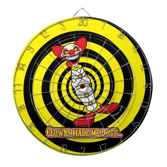 Clowns Made Me Do It! Dartboard (Front)