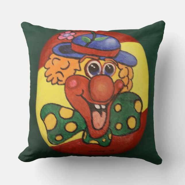 Clowns Throw Pillow (Front)