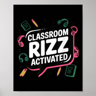 Clroom Rizz Activated, Gen Z Alpha, Back To School Poster