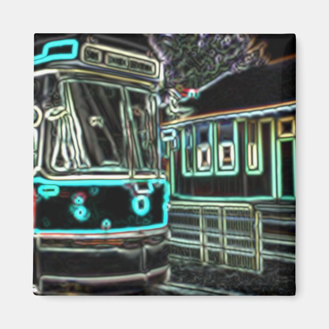 CLRV Neon à stn Carré Magnet (Devant)