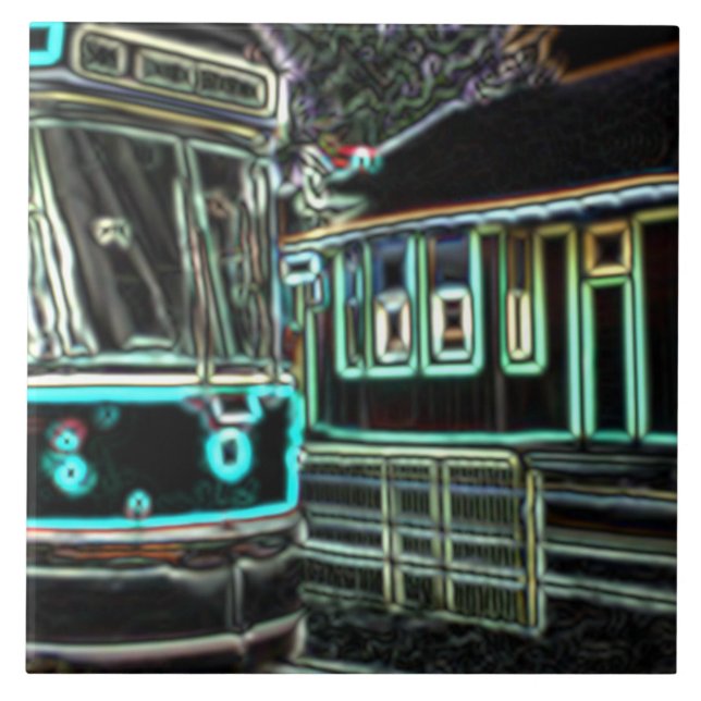 CLRV Neon at stn Ceramic Tile (Front)