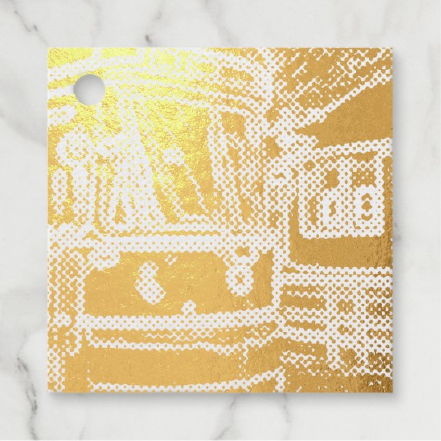 CLRV Neon at stn Square Foil Favour Tag (Front)