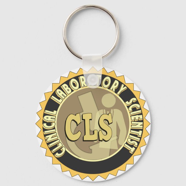 CLS BADGE - CLINICAL LABORATORY SCIENTIST KEYCHAIN (Front)