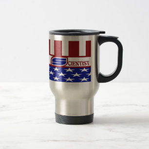 CLS PATRIOT USA FLAG - CLINICAL LAB SCIENTIST TRAVEL MUG