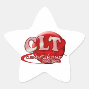 CLT RBC LOGO CLINICAL LAB TECH BLOOD CELLS STAR STICKER