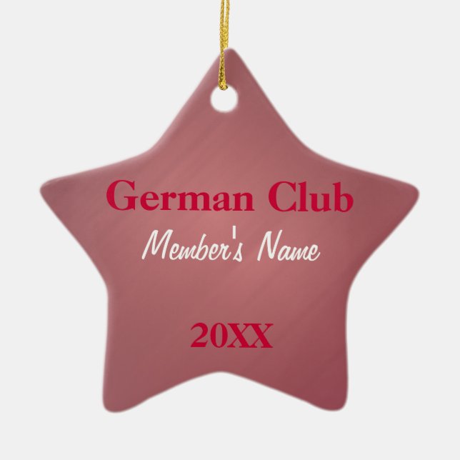 Club allemand, ornements de club de langue (Devant)