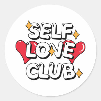 Club Autocollant Rond d'Amour de Soi