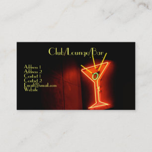 Club bar lounge business card