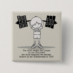 Club BITUB- More Balanced 2 Inch Square Button