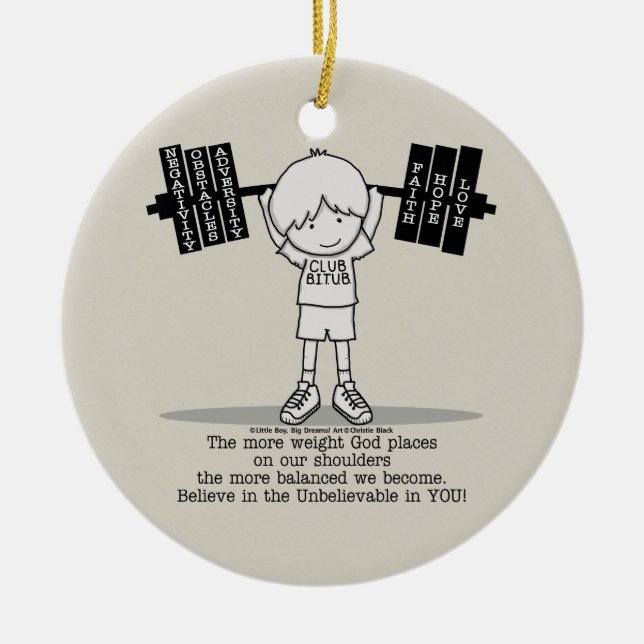 Club BITUB- More Balanced Ceramic Ornament (Front)