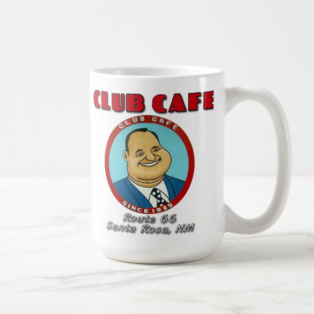 Club Cafe Fat Man Mug with Lettering (Right)