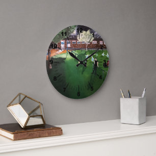 Club Canino Boomerang Painting by Alfred Fox Large Clock