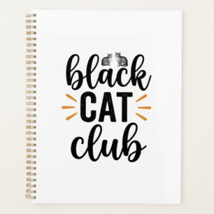 Club Chat Noir Design Vector Amateur de Chat Vinta