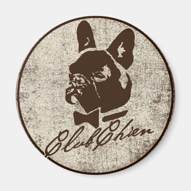 CLUB CHIEN Distressed Logo Magnet (Front)