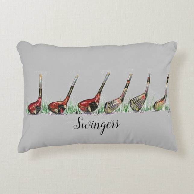 Club de golf, Swingers" coussin (Devant)