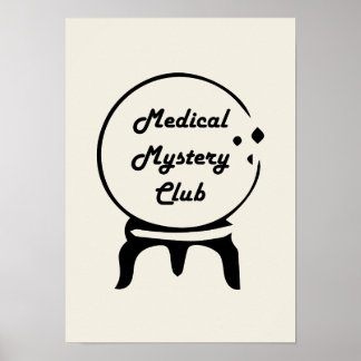 Club de Mystère Médical Art Mural Minimaliste