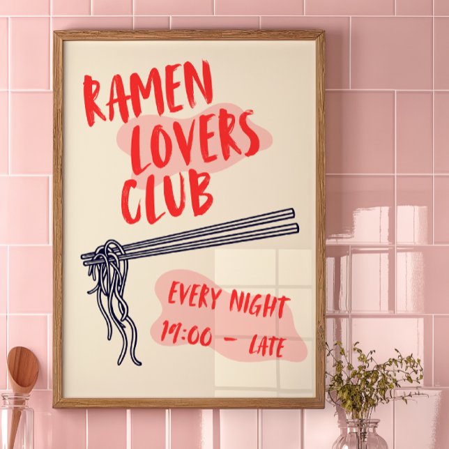 Club des amoureux de Ramen | Poster de décoration  (Créateur téléchargé)
