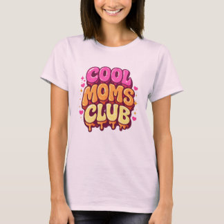 Club des Moms Cool - T-shirt groovy Y2K ondulé pou