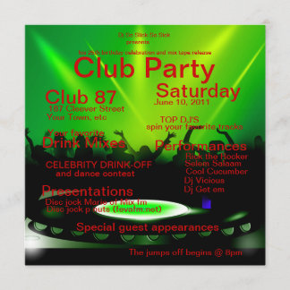 Club DJ Party Invitation