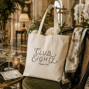 Club Eighty 80th Birthday Tote Bag