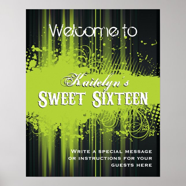 Club Flyer Look Sweet 16 Welcome Poster (Front)
