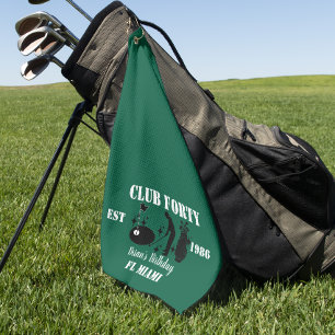 Club Forty Birthday golf Personalized 40th Bday Towel