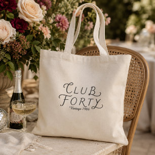 Club Forty Personalized Tote Bag