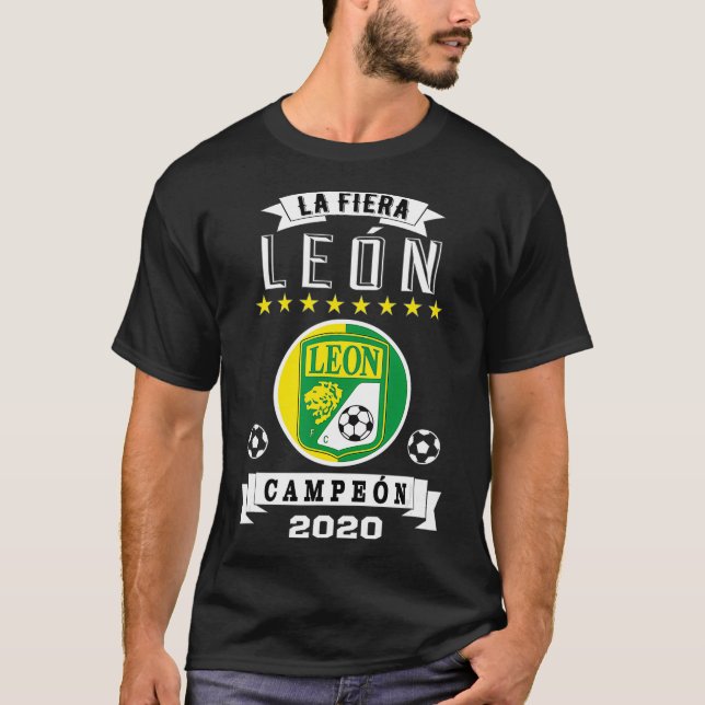 Club Leon Campeon 2020 Futbol Mexicano La Fiera T-Shirt (Front)