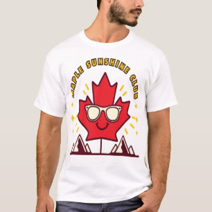 Club Maple Sunshine Canada T-Shirt Mignon Été Peut