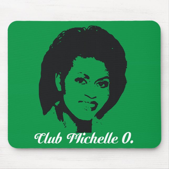 Club Michelle O. Mousepad In Kelly Green (Front)