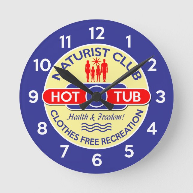 Club Naturiste, horloge bain à remous (Recto)