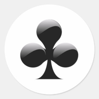 Club Playing Cards Classic Round Sticker