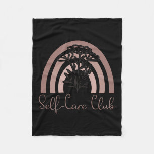 Club Saying Mental Health Awareness Rainbow Love Fleece Blanket
