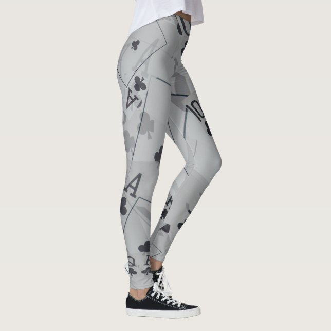 Club Straight Flush, Dames Poker Cartes Leggings (Droite)