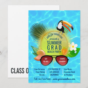 Club Summer Beach Party invitation personnalisée