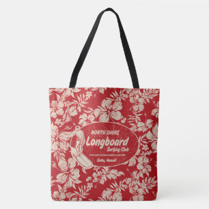 Club Surf Longboard Logo et Hibiscus Beach Sac