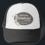 Club Surfing Trucker Hat<br><div class="desc">The North Short Longboard Surfing Club, In the spirit of island traditions and aloha. Oahu, Hawaii. This distressed surf club badge is inspired by the surfing clubs of the sixties. These designs comes in five colorways: navy, olive, latte, grey and burgundy.</div>
