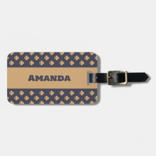 Club Symbol Pattern Bright Grey Luggage Tag