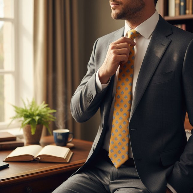Club Symbol Pattern Golden Bell Tie (Creator Uploaded)