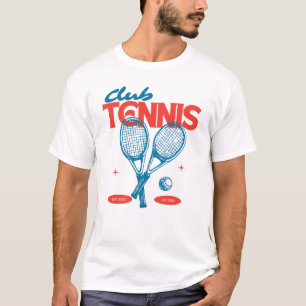 Club Tennis Vintage T-Shirt   Retro Racket Design