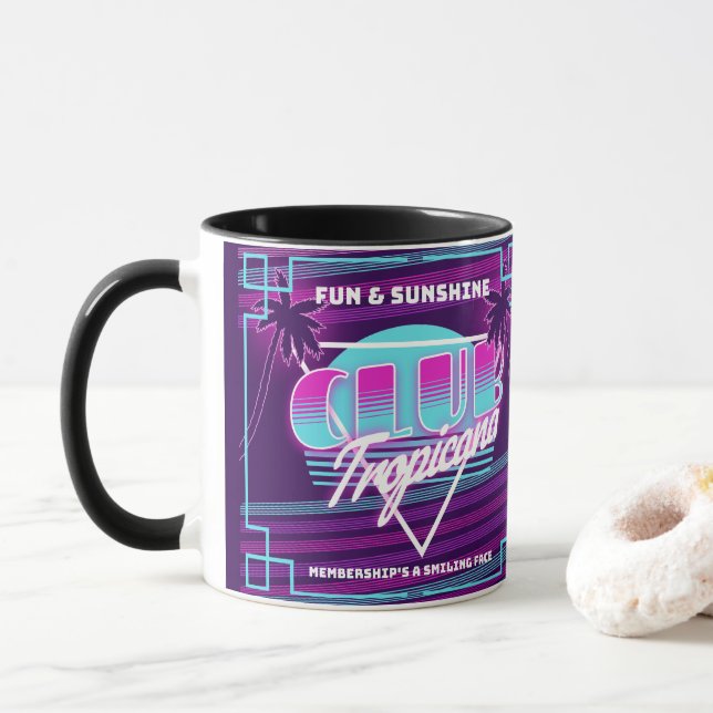 Club Tropicana Neon Sign Mug (With Donut)
