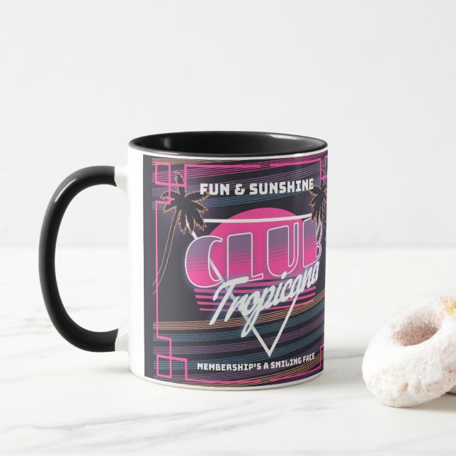 Club Tropicana Neon Sign Mug (With Donut)