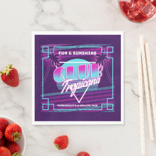 Club Tropicana Neon Sign Napkin