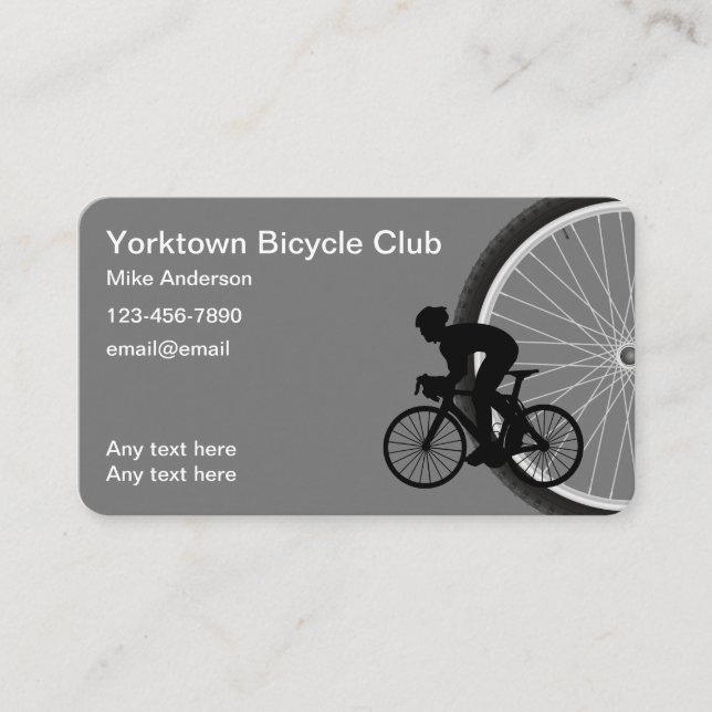 Club vélo Cartes de visite à thème (Devant)