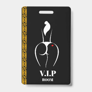 Club VIP Plastic Badge - Vertical