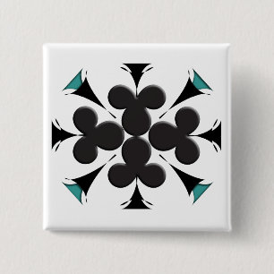 Clubs 2 Inch Square Button